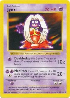 Pokemon Card - Base 31/102 - JYNX (uncommon) **Shadowless**