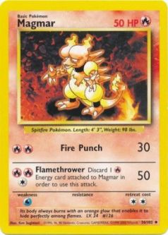 Pokemon Card - Base 36/102 - MAGMAR (uncommon)