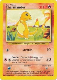 Pokemon Card - Base 46/102 - CHARMANDER (common)