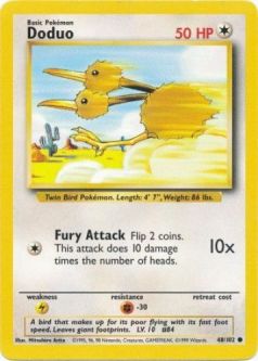 Pokemon Card - Base 48/102 - DODUO (common)