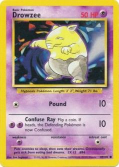 Pokemon Card - Base 49/102 - DROWZEE (common)