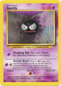 Pokemon Card - Base 50/102 - GASTLY (common)