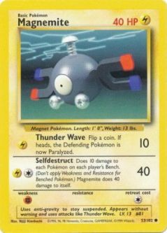 Pokemon Card - Base 53/102 - MAGNEMITE (common)