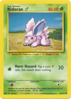 Pokemon Card - Base 55/102 - NIDORAN (common)