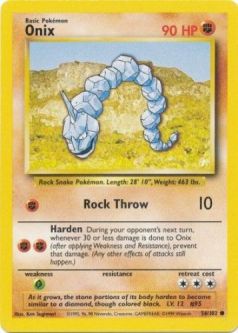Pokemon Card - Base 56/102 - ONIX (common)