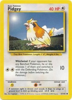 Pokemon Card - Base 57/102 - PIDGEY (common)
