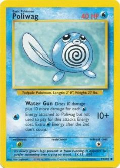 Pokemon Card - Base 59/102 - POLIWAG (common)