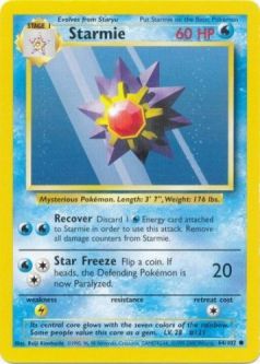 Pokemon Card - Base 64/102 - STARMIE (common)