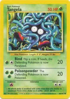 Pokemon Card - Base 66/102 - TANGELA (common)