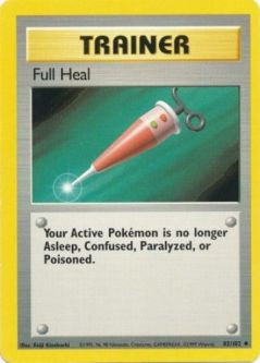 Pokemon Card - Base 82/102 - FULL HEAL (uncommon)
