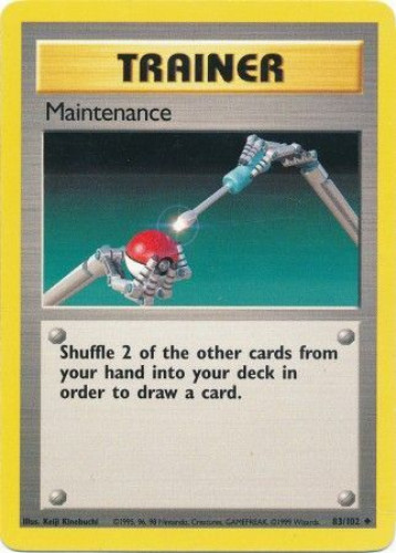 Pokemon Card - Base 83/102 - MAINTENANCE (uncommon)
