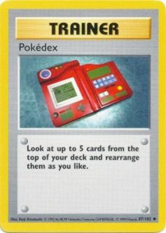 Pokemon Card - Base 87/102 - POKEDEX (uncommon) **Shadowless**