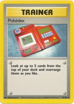 Pokemon Card - Base 87/102 - POKEDEX (uncommon)