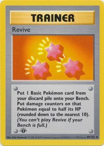Revive 89/102 Base Set Unlimited Uncommon Pokemon Card NM Condition 