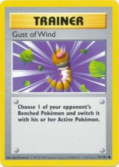 Pokemon Card - Base 93/102 - GUST OF WIND (common) **Shadowless**