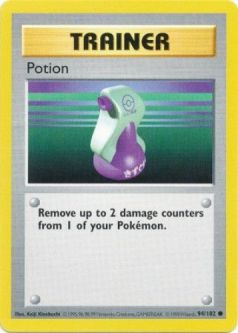Pokemon Card - Base 94/102 - POTION (common) [Shadowless] *Played*