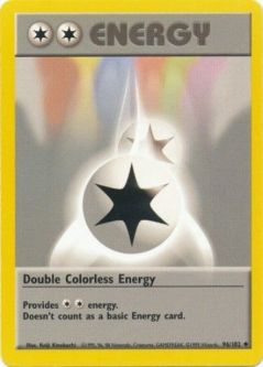 Pokemon Card - Base 96/102 - DOUBLE COLORLESS ENERGY (uncommon)