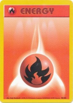 Pokemon Card - Base 98/102 - FIRE ENERGY (common)
