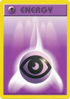 Pokemon Card - Base 101/102 - PSYCHIC ENERGY (common) [Shadowless] *Played*