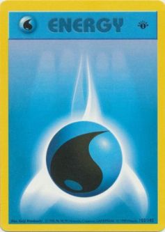 Pokemon Card - Base 102/102 - WATER ENERGY (common) *1st Edition*