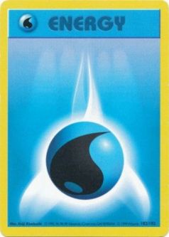 Pokemon Card - Base 102/102 - WATER ENERGY (common) **Shadowless**