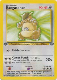 Pokemon Card - Jungle 21/64 - KANGASKHAN (rare) **1st Edition**
