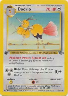 Pokemon Card - Jungle 34/64 - DODRIO (uncommon) **1st Edition**
