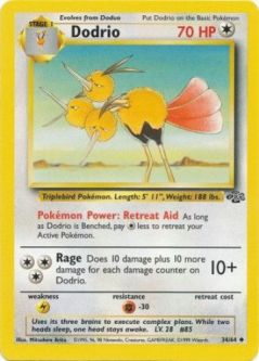 Pokemon Card - Jungle 34/64 - DODRIO (uncommon)
