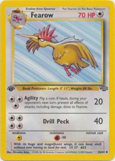 Pokemon Card - Jungle 36/64 - FEAROW (uncommon) **1st Edition**