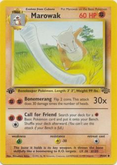 Pokemon Card - Jungle 39/64 - MAROWAK (uncommon) **1st Edition**