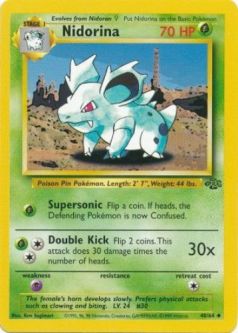 Pokemon Card - Jungle 40/64 - NIDORINA (uncommon)