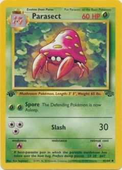Pokemon Card - Jungle 41/64 - PARASECT (uncommon) *1st Edition*