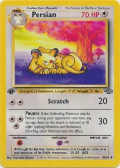 Pokemon Card - Jungle 42/64 - PERSIAN (uncommon) **1st Edition**