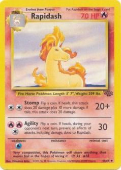 Pokemon Card - Jungle 44/64 - RAPIDASH (uncommon)