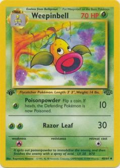Pokemon Card - Jungle 48/64 - WEEPINBELL (uncommon) **1st Edition**