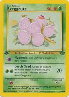 Pokemon Card - Jungle 52/64 - EXEGGCUTE (common) *1st Edition*