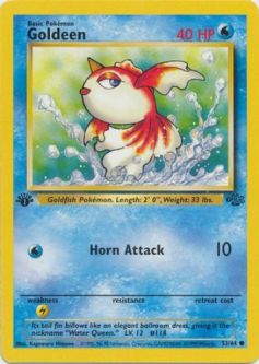 Pokemon Card - Jungle 53/64 - GOLDEEN (common) **1st Edition**
