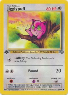 Pokemon Card - Jungle 54/64 - JIGGLYPUFF (common) **1st Edition**