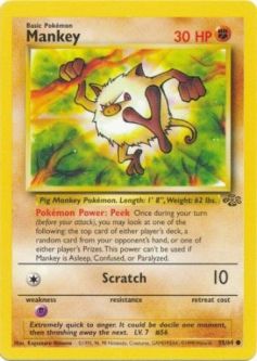 Pokemon Card - Jungle 55/64 - MANKEY (common)