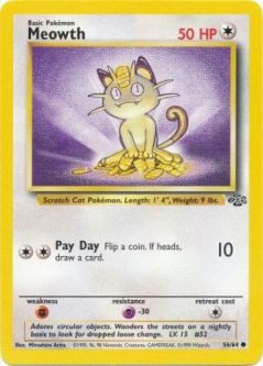 Pokemon Card - Jungle 56/64 - MEOWTH (common)