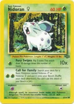 Pokemon Card - Jungle 57/64 - NIDORAN F (common)