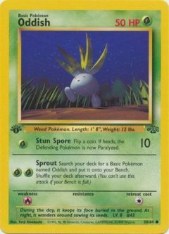 Pokemon Card - Jungle 58/64 - ODDISH (common) **1st Edition**