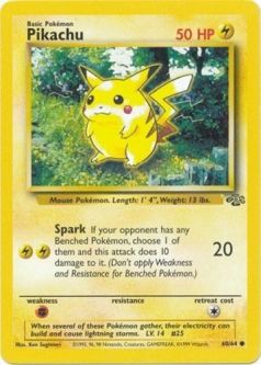 Pokemon Card - Jungle 60/64 - PIKACHU (common)