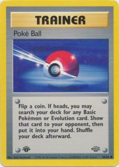 Pokemon Card - Jungle 64/64 - POKE BALL (common) **1st Edition**