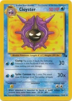 Pokemon Card - Fossil 32/62 - CLOYSTER (uncommon)