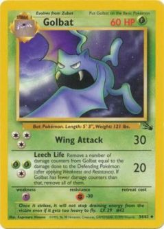 Pokemon Card - Fossil 34/62 - GOLBAT (uncommon)