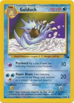 Pokemon Card - Fossil 35/62 - GOLDUCK (uncommon)