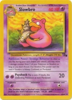 Pokemon Card - Fossil 43/62 - SLOWBRO (uncommon)