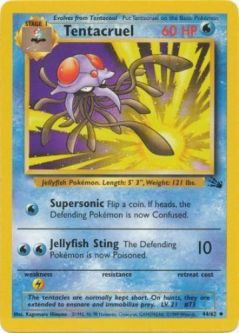 Pokemon Card - Fossil 44/62 - TENTACRUEL (uncommon)