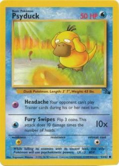 Pokemon Card - Fossil 53/62 - PSYDUCK (common)